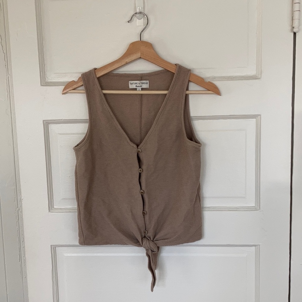 Madewell texture & thread mauve tank top size s